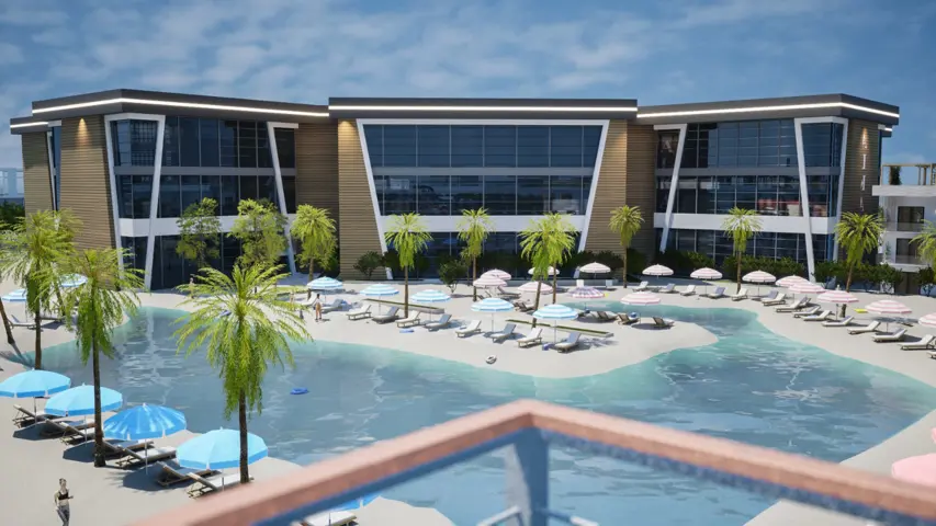 008 Ground Building 7 side pool + 67 m2 private garden